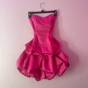 Pretty In Pink Bubblegum Strapless Dress